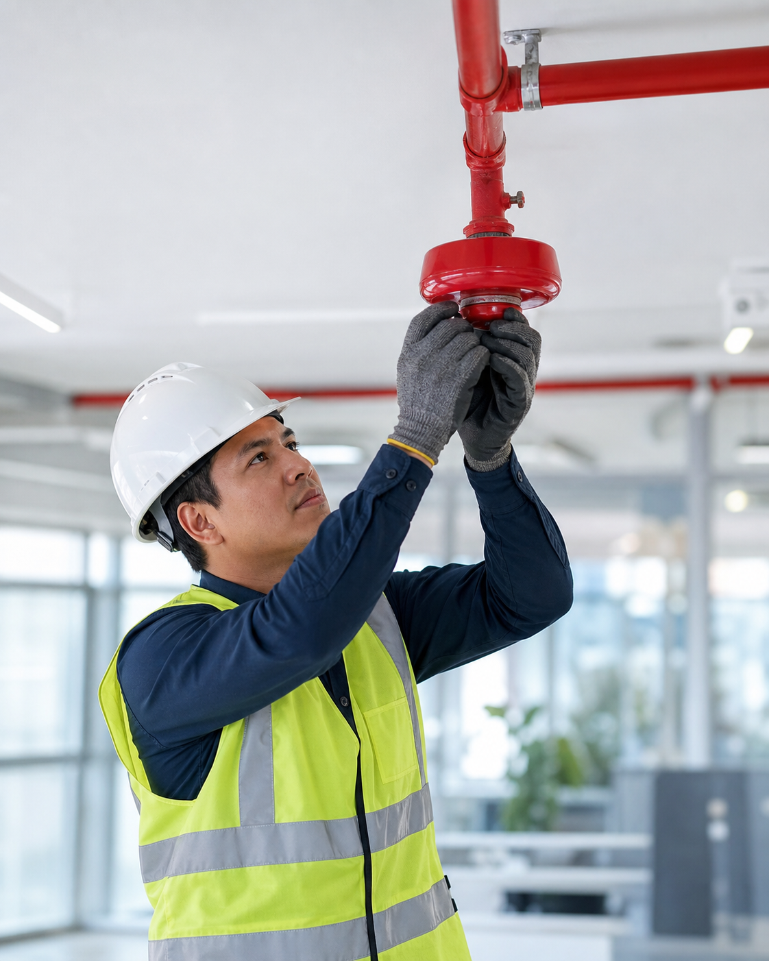Ingeniero instalando un sistema contra incendios como imagen referencial para New View of Services